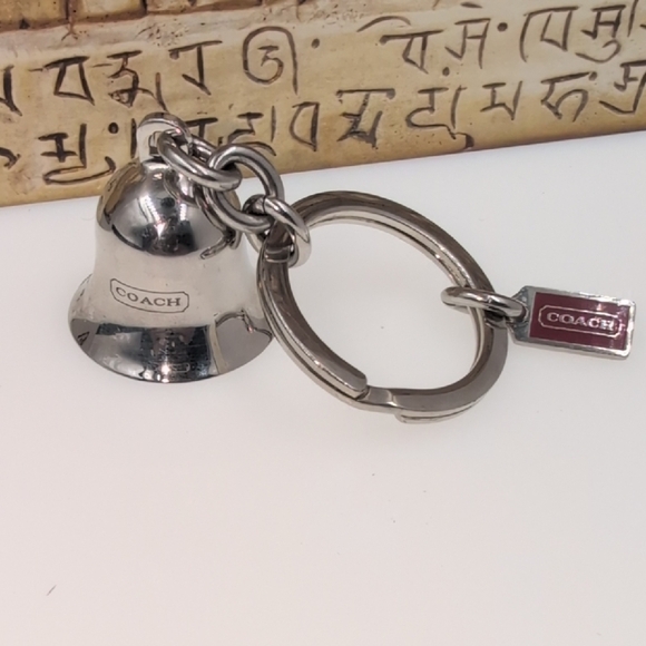 RARE Coach Metallic Bell Keyring The Parisienne's Polished Coach Bell Bag Charm - Picture 2 of 5
